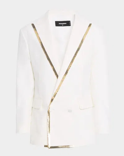 Dsquared2 Men's J. C. Disco-trim Double-breasted Blazer