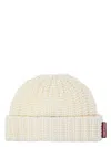 Dsquared2 Logo Tag Knit Wool Beanie In Biancolate