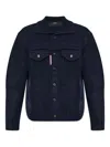 Dsquared2 Ribbed Cuffs Hem Collared Chest Pockets In Blue