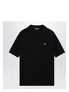 Dsquared2 Black Knitted D2 Polo Shirt In Black