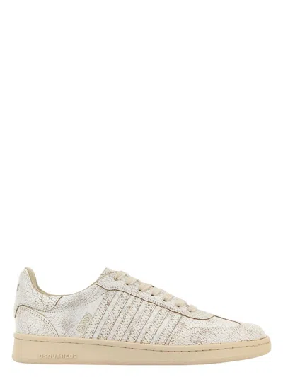DSQUARED2 MEN'S LEATHER BOXER SNEAKERS