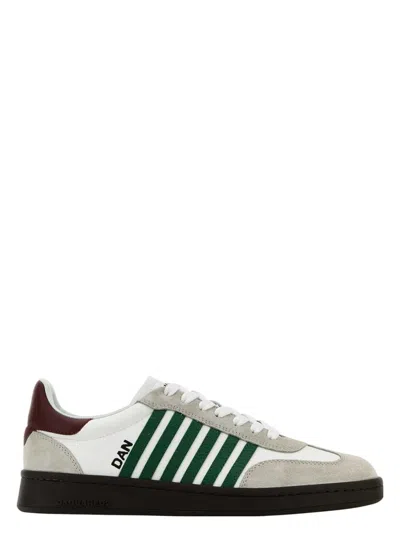 DSQUARED2 MEN'S LEATHER BOXER SNEAKERS