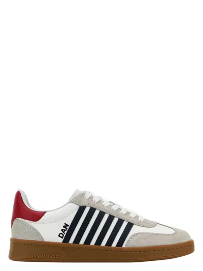DSQUARED2 MEN'S LEATHER BOXER SNEAKERS