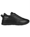 Dsquared2 Legend Lace-up Leather Sneakers With Rubber Sole In Black