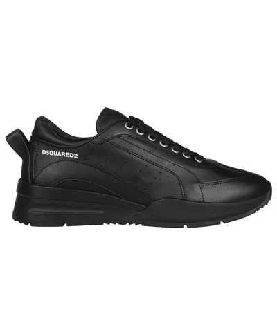 Dsquared2 Man Sneakers Black Size 7 Soft Leather