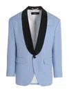 Dsquared2 Light Blue Embellished Blazer In Blue