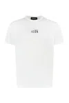 Dsquared2 Icon Logo Printed Cotton Jersey T-shirt In White
