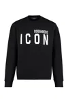 Dsquared2 Icon-print Crew Neck Sweatshirt In Black