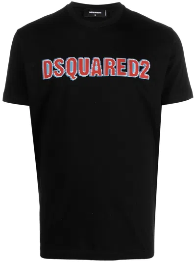 DSQUARED2 MEN'S LOGO PRINT COTTON T-SHIRT