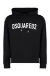 Dsquared2 Logo Cotton Hoodie In Black