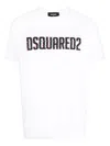 Dsquared2 Loose-fit White Cotton T-shirt With Logo Print In White