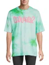 Dsquared2 Logo-print Tie-dye T-shirt In Green