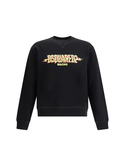 Dsquared2 Men Logoed Sweatshirt In Black