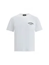 Dsquared2 Men White Crewneck T-shirt With Logo Lettering On The Front In Cotton Man