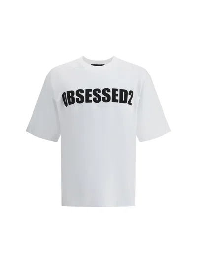 Dsquared2 Men Logoed T-shirt In White