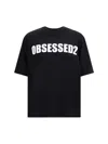 Dsquared2 Black Crewneck T-shirt With Maxi Logo Lettering On The Front In Black
