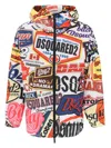 Dsquared2 Logomania Patterned Windbreaker In Multicolor