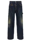 Dsquared2 Relaxed Fit Workwear Trousers In Blue