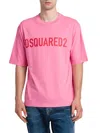 Dsquared2 Logo-print Cotton T-shirt In Rose Pink