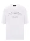 Dsquared2 Relaxed-fit Cotton T-shirt With Bold Graphic Print In White