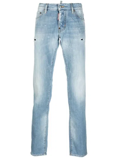 Dsquared2 Low-rise Slim-fit Jeans In Navy Blue