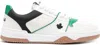 Dsquared2 Man Sneakers Light Grey Size 9 Leather In Bianco Verde Nero