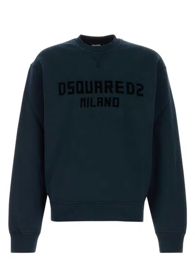 DSQUARED2 MEN'S MIDNIGHT COTTON SWEATSHIRT