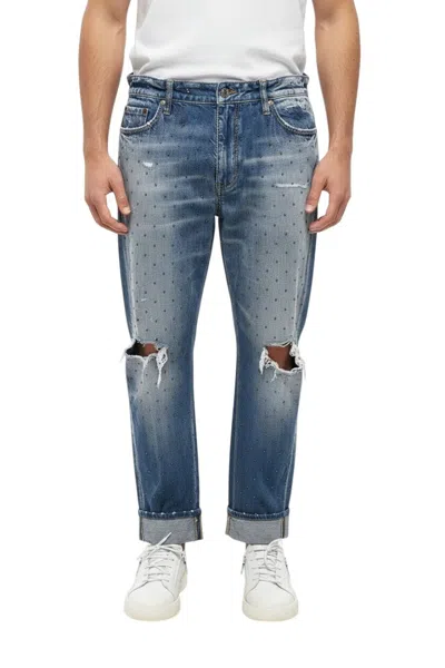 Dsquared2 Men Navy Blue Mid Rise Jeans