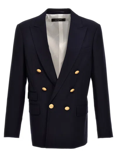 Dsquared2 Navy Blue Solid Blazer