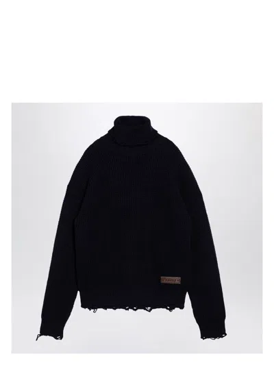 DSQUARED2 MEN'S NAVY TURTLENECK SWEATER