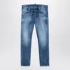 Dsquared2 Navy Washed Denim Jeans In Blue