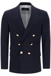 Dsquared2 Navy Blue Wool Twill Jacket In Blue