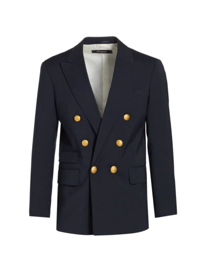 Dsquared2 Men's Palm Beach Wool Double-breasted Blazer In Navy Blue