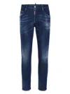 Dsquared2 Blue Cotton Skinny Jeans In Blue