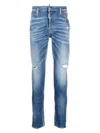 Dsquared2 Designer 5-pocket Navy Blue Jeans For Men In Blue Navy