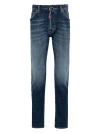 Dsquared2 'cool Guy' Blue Jeans With Logo Patch In Blue Navy