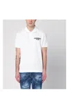 Dsquared2 White Polo Shirt With Embroidered Logo On The Front