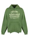 Dsquared2 Ragian Hoodie Sweatshirt With Lettering Print In Green