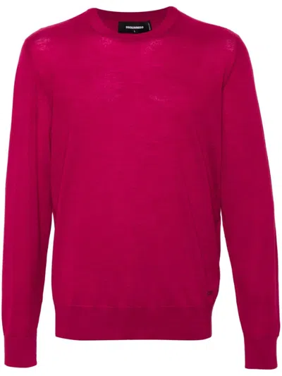 Dsquared2 Men's Pullover Sweater In Cherry Pop