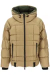DSQUARED2 MEN'S QUILTED HOODED DOWN JACKET IN DISTINGUISHED LOGO PRINT