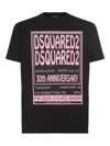 Dsquared2 Black T-shirt With 30th Anniversary Pink Print In Black