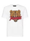 Dsquared2 Bear Logo Regular Fit T-shirt In White