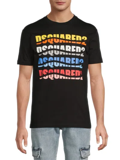 DSQUARED2 MEN'S REPEAT LOGO COTTON T-SHIRT