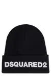 Dsquared2 Dsquared Men Black Wool Beanie Hat In Black