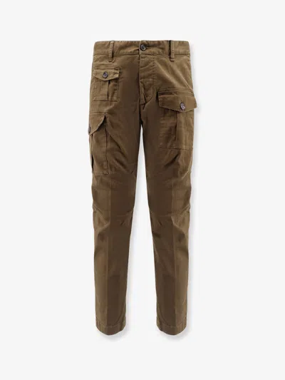 Dsquared2 Men Sexy Cargo Cotton Trousers In Blue