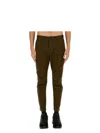 Dsquared2 Olive Cotton Blend Cargo Trousers