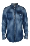 Dsquared2 Pocket Patch Denim Shirt In Blue