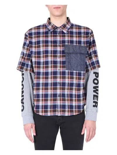 DSQUARED2 MEN'S SHIRT WITH DOUBLE SLEEVES