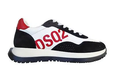 Pre-owned Dsquared2 Men's Shoes Sneakers Running M1296 White Red