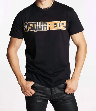 Dsquared2 Men's Short Sleeve Shirt In Black